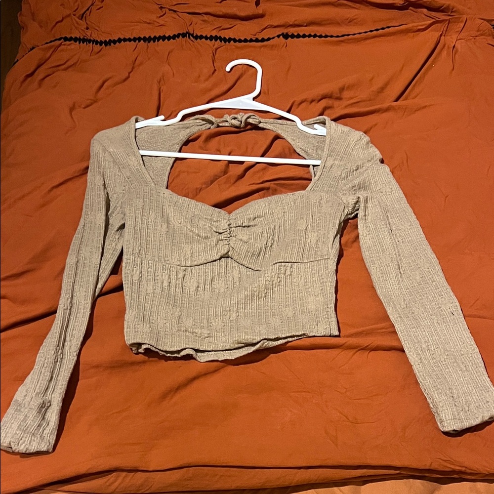 Heart & Hips Beige Knit Crop Top